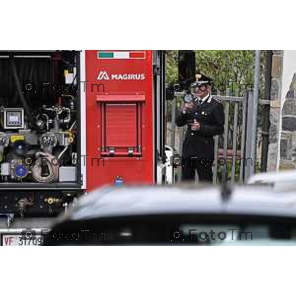 Tiziano Manzoni/LaPresse 5-6- 2025 Italia Cronaca Bergamo Cene Omicidio suicidio Rubens Bertocchi spara e uccide la moglie Elena Belloli.
