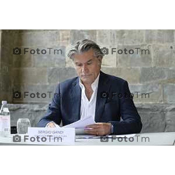 Tiziano Manzoni/LaPresse 6-6- 2025 Italia Cronaca Bergamo Bergamo L\'artista sceglie la città per presentare la mostra "Seasons".Mostra Maurizio Cattelan