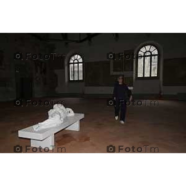 Tiziano Manzoni/LaPresse 6-6- 2025 Italia Cronaca Bergamo Bergamo L\'artista sceglie la città per presentare la mostra "Seasons".Mostra Maurizio Cattelan