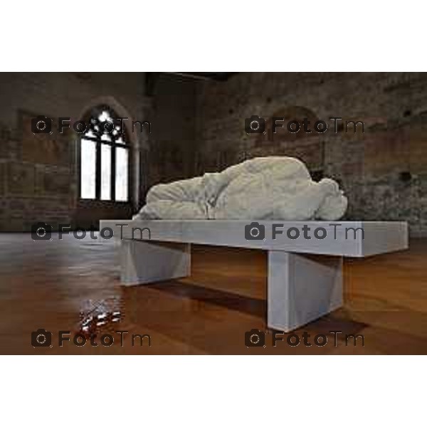 Tiziano Manzoni/LaPresse 6-6- 2025 Italia Cronaca Bergamo Bergamo L\'artista sceglie la città per presentare la mostra "Seasons".Mostra Maurizio Cattelan