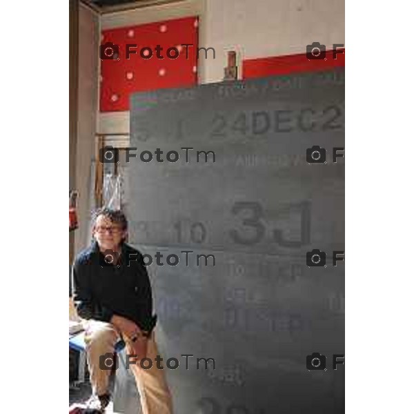 pittore e artista Fausto Bertasa Citta  Alta. 2012 foto Tiziano Manzoni/Fotogramma Bergamo