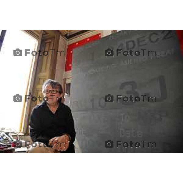 pittore e artista Fausto Bertasa Citta  Alta. 2012 foto Tiziano Manzoni/Fotogramma Bergamo