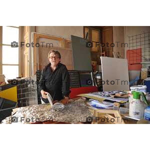 pittore e artista Fausto Bertasa Citta  Alta. 2012 foto Tiziano Manzoni/Fotogramma Bergamo