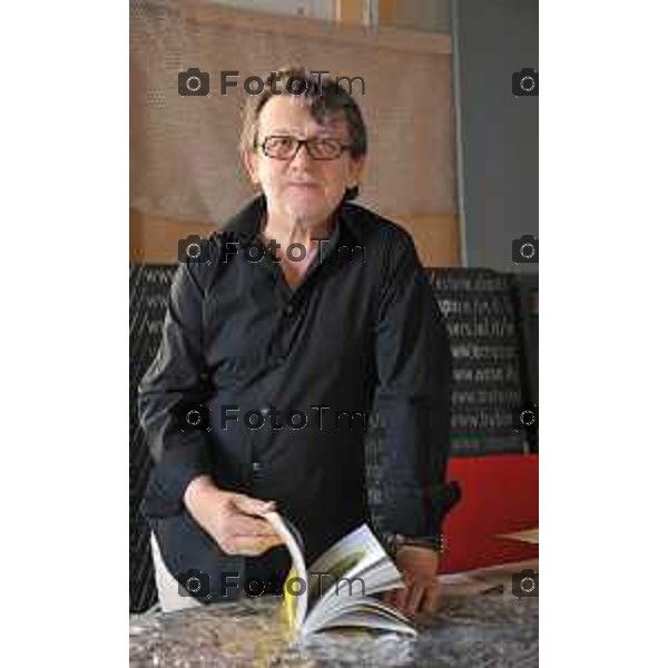 pittore e artista Fausto Bertasa Citta  Alta. 2012 foto Tiziano Manzoni/Fotogramma Bergamo