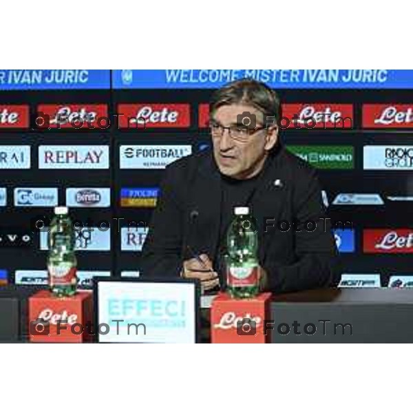 Tiziano Manzoni/LaPresse 19-06- 2025 Bergamo, Italia Sport Zingonia Bg presentazione Ivan jJuric nuovo mister Atalanta 2025 Dea in conferenza stampa. Presenti i vertici societari dell’Atalanta al gran completo, con l’Amministratore Delegato Luca Percassi, il Presidente Antonio Percassi e il co-chairman Stephen Pagliuca.