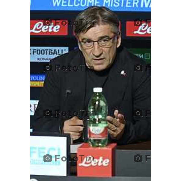 Tiziano Manzoni/LaPresse 19-06- 2025 Bergamo, Italia Sport Zingonia Bg presentazione Ivan jJuric nuovo mister Atalanta 2025 Dea in conferenza stampa. Presenti i vertici societari dell’Atalanta al gran completo, con l’Amministratore Delegato Luca Percassi, il Presidente Antonio Percassi e il co-chairman Stephen Pagliuca.