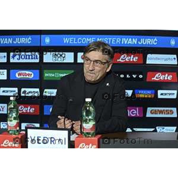 Tiziano Manzoni/LaPresse 19-06- 2025 Bergamo, Italia Sport Zingonia Bg presentazione Ivan jJuric nuovo mister Atalanta 2025 Dea in conferenza stampa. Presenti i vertici societari dell’Atalanta al gran completo, con l’Amministratore Delegato Luca Percassi, il Presidente Antonio Percassi e il co-chairman Stephen Pagliuca.