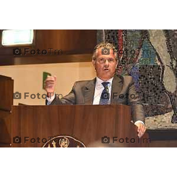 Tiziano Manzoni/LaPresse 10-6- 2025 Italia Cronaca Bergamo Seduta di insediamento del nuovo Presidente Camera di Commercio Bg Zambonelli