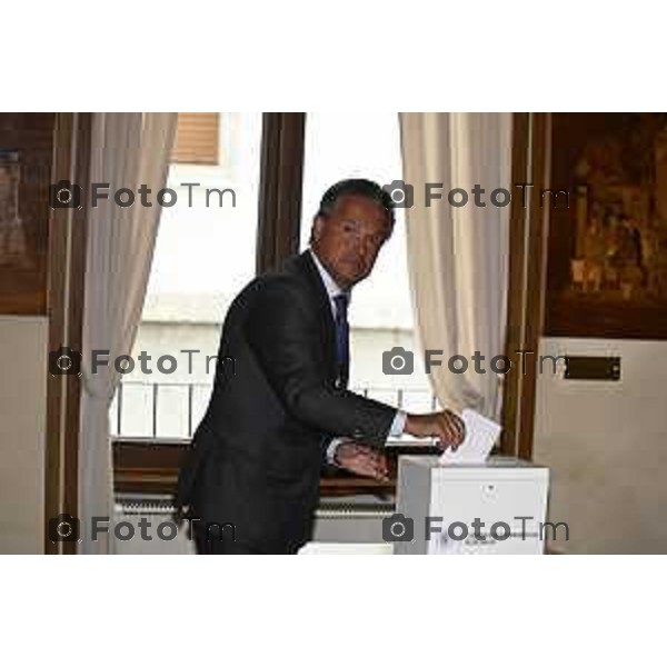Tiziano Manzoni/LaPresse 10-6- 2025 Italia Cronaca Bergamo Seduta di insediamento del nuovo Presidente Camera di Commercio Bg Zambonelli