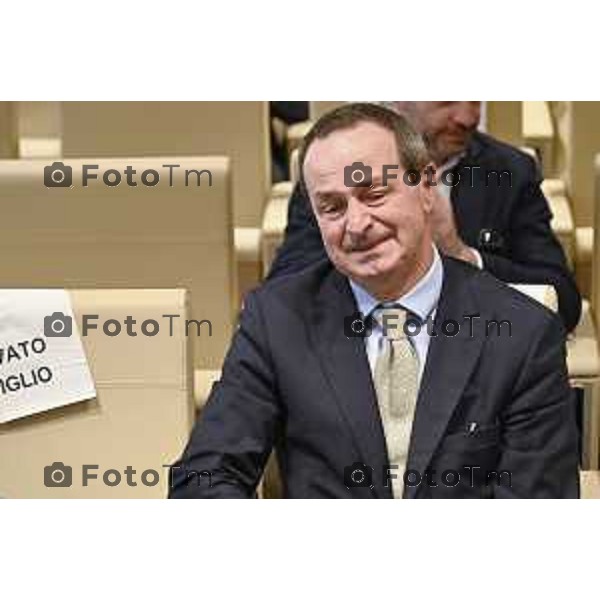 Tiziano Manzoni/LaPresse 10-6- 2025 Italia Cronaca Bergamo Seduta di insediamento del nuovo Presidente Camera di Commercio Bg Zambonelli