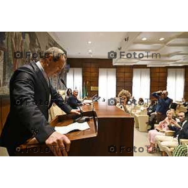 Tiziano Manzoni/LaPresse 10-6- 2025 Italia Cronaca Bergamo Seduta di insediamento del nuovo Presidente Camera di Commercio Bg Zambonelli