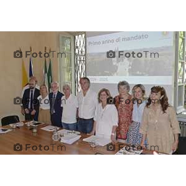 Tiziano Manzoni/LaPresse 14-6- 2025 Italia Cronaca Bergamo Bergamo conferenza stampa per presentare risultati e prospettive del primo anno di mandato. Sindaca Elena Carnevali e la Giunta comunale.