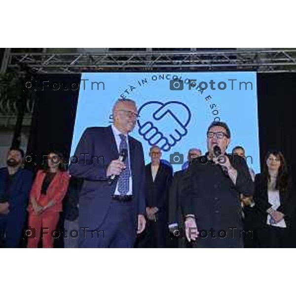 Tiziano Manzoni/LaPresse 13-6 2025 Italia Cronaca BergamoSolidarieta Oncologia Sociale SOS D\'Alessio Andrea cena annuale