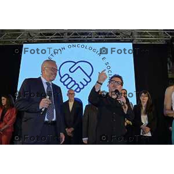 Tiziano Manzoni/LaPresse 13-6 2025 Italia Cronaca BergamoSolidarieta Oncologia Sociale SOS D\'Alessio Andrea cena annuale