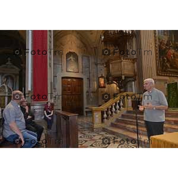 Tiziano Manzoni/LaPresse 18-6- 2025 Italia Cronaca Treviglio Visita del Vescovo Beschi al museo con mons. Norberto Donghi Treviglio Visita del Vescovo Beschi al museo con mons. Norberto Donghi Don Zaccaria Bonalumi dalla martesana