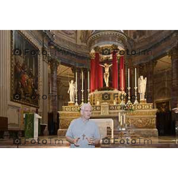 Tiziano Manzoni/LaPresse 18-6- 2025 Italia Cronaca Treviglio Visita del Vescovo Beschi al museo con mons. Norberto Donghi Treviglio Visita del Vescovo Beschi al museo con mons. Norberto Donghi Don Zaccaria Bonalumi dalla martesana