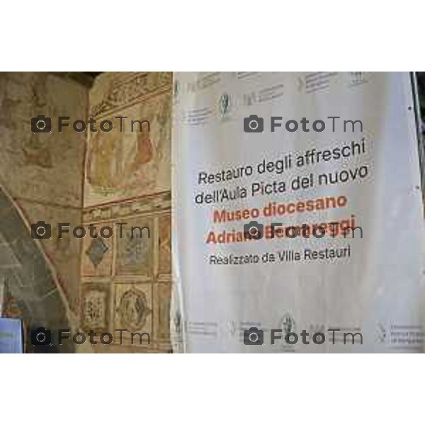Tiziano Manzoni/LaPresse 20-6- 2025 Italia Cronaca Bergamo Presentazione restauro Aula Picta - , Città Alta