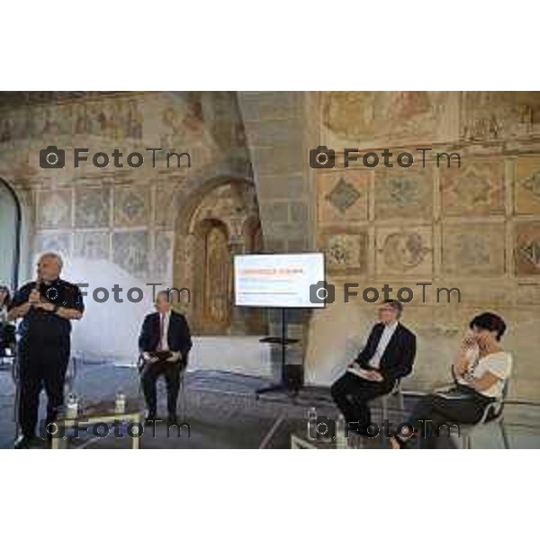 Tiziano Manzoni/LaPresse 20-6- 2025 Italia Cronaca Bergamo Presentazione restauro Aula Picta - , Città Alta