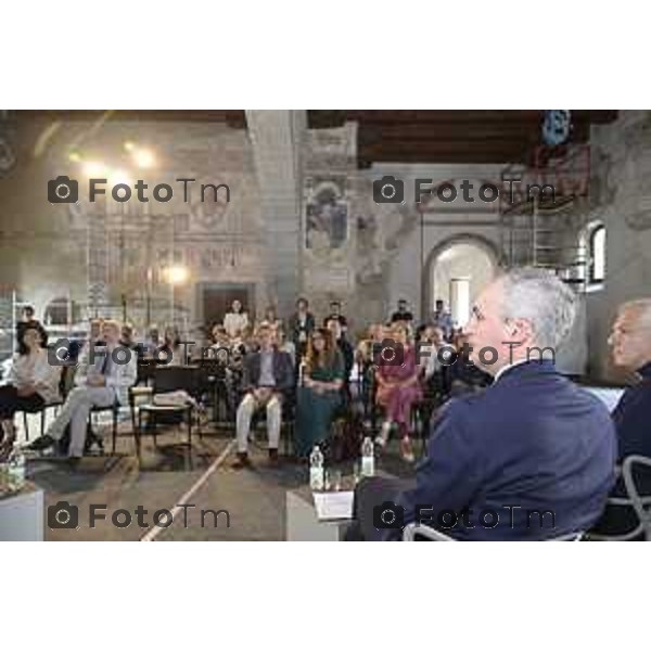 Tiziano Manzoni/LaPresse 20-6- 2025 Italia Cronaca Bergamo Presentazione restauro Aula Picta - , Città Alta