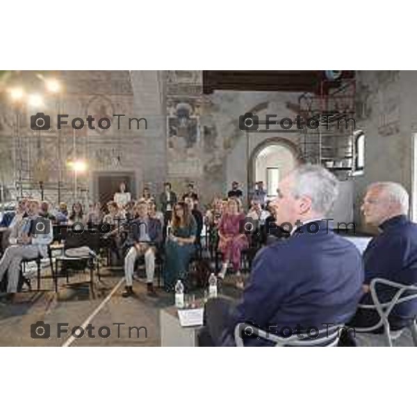 Tiziano Manzoni/LaPresse 20-6- 2025 Italia Cronaca Bergamo Presentazione restauro Aula Picta - , Città Alta