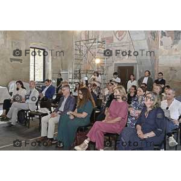 Tiziano Manzoni/LaPresse 20-6- 2025 Italia Cronaca Bergamo Presentazione restauro Aula Picta - , Città Alta