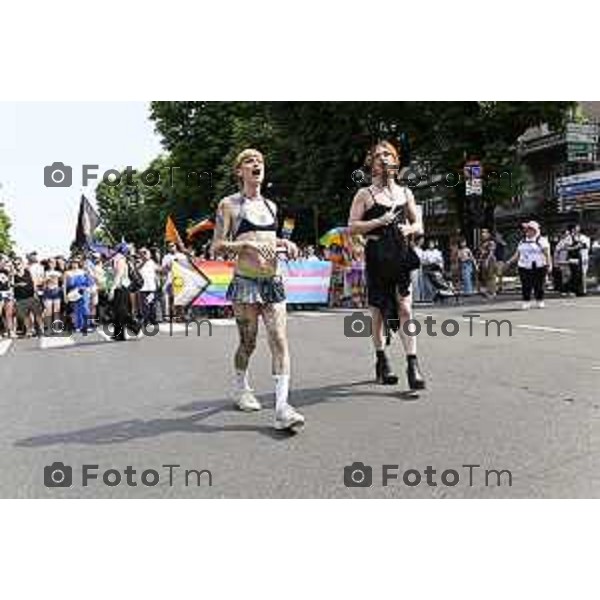 Tiziano Manzoni/LaPresse 21-6- 2025 Italia Cronaca BergamoBergamo sflatagay pride per diritti LGBT 2025