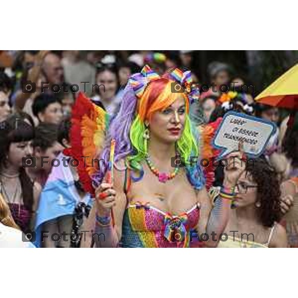 Tiziano Manzoni/LaPresse 21-6- 2025 Italia Cronaca BergamoBergamo sflatagay pride per diritti LGBT 2025