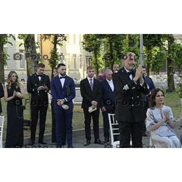 Tiziano Manzoni/LaPresse 27 giugno 2025 Italia Cronaca Bergamo Festa del Mak π 100 degli Allievi Ufficiali del 123° Corso «Monte Sperone IV» e del 22° Corso «Centauro II» - Accademia della Guardia di Finanza - Bergamo,
