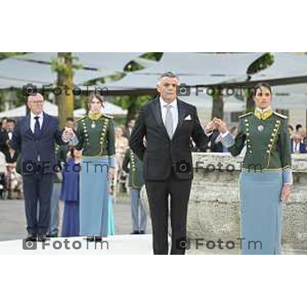 Tiziano Manzoni/LaPresse 27 giugno 2025 Italia Cronaca Bergamo Festa del Mak π 100 degli Allievi Ufficiali del 123° Corso «Monte Sperone IV» e del 22° Corso «Centauro II» - Accademia della Guardia di Finanza - Bergamo,
