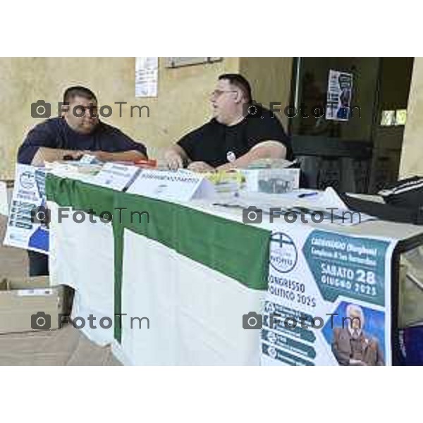 Tiziano Manzoni/LaPresse 28-6- 2025 Italia Cronaca Bergamo Congresso Partito Popolare del Nord – Autonomia e Libertà Caravaggio (Bergamo). Roberto Castelli,