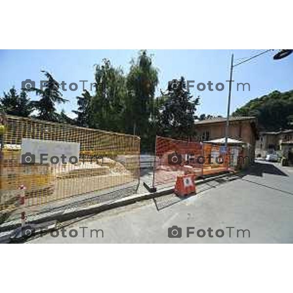 Tiziano Manzoni/LaPresse 03-07- 2025 Italia Cronaca Bergamo Cantiere via beltrami lavori per nuovo spazi servizi sociali finanziati prrn