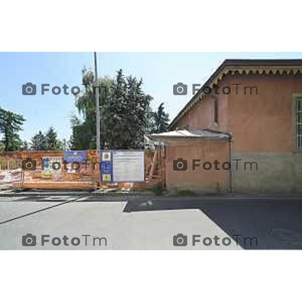 Tiziano Manzoni/LaPresse 03-07- 2025 Italia Cronaca Bergamo Cantiere via beltrami lavori per nuovo spazi servizi sociali finanziati prrn