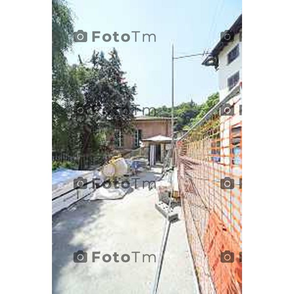 Tiziano Manzoni/LaPresse 03-07- 2025 Italia Cronaca Bergamo Cantiere via beltrami lavori per nuovo spazi servizi sociali finanziati prrn