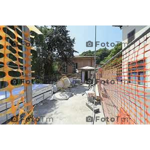 Tiziano Manzoni/LaPresse 03-07- 2025 Italia Cronaca Bergamo Cantiere via beltrami lavori per nuovo spazi servizi sociali finanziati prrn