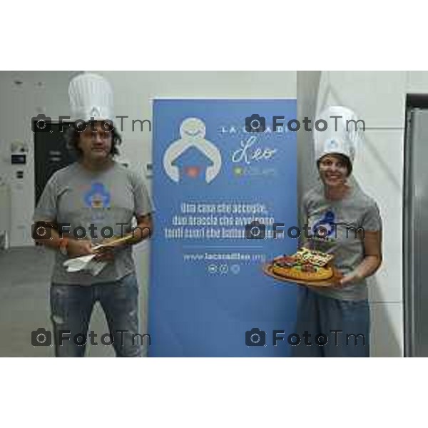 Tiziano Manzoni/LaPresse 3-7-- 2025 Italia Cronaca Treviolo (BG) | Consegna delle cucine nei nuovi spazi de La Casa di Leo Susanna Berlendis, mamma di Leo e presidente del Comitato Direttivo Eos Aps Andrea Valcalda, Consigliere Delegato Enel Cuore