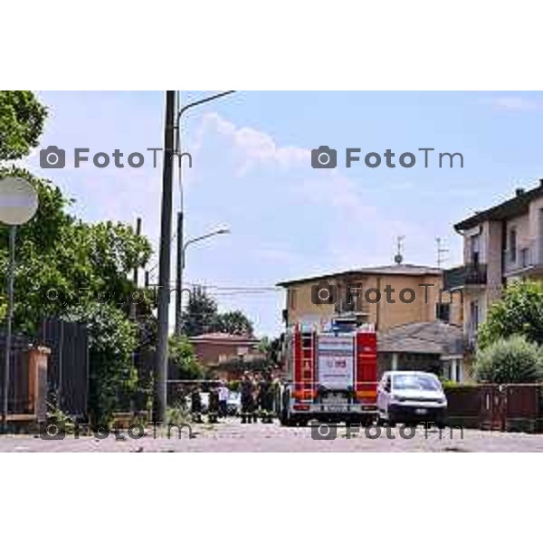 Tiziano Manzoni/LaPresse 5-7- 2025 Italia Cronaca Bergamo Treviglio i danni del maltempo del violento nubifragio