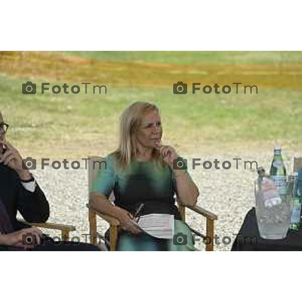 Tiziano Manzoni/LaPresse 10-7- 2025 Italia Cronaca Bergamo area ex caserme,Montelungo posa della prima pietra Colleoni, rigenerazione Bergamo.