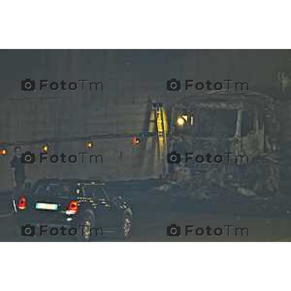 Tiziano Manzoni/LaPresse 11-7- 2025 Italia Cronaca Incidente mortale sotto la galleria del continente Prezzate Mapello