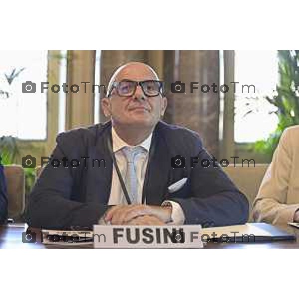 Tiziano Manzoni/LaPresse 22-7- 2025 Italia Cronaca Bergamo presentazione della dodicesima edizione di Food Film Fest che si terrà in Camera di Commercio di Bergamo Fusini