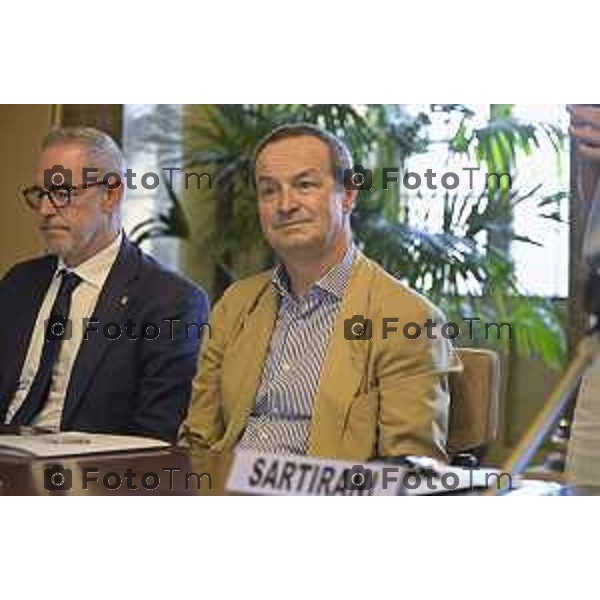 Tiziano Manzoni/LaPresse 22-7- 2025 Italia Cronaca Bergamo presentazione della dodicesima edizione di Food Film Fest che si terrà in Camera di Commercio di Bergamo Giovanni Zambonelli, Presidente Camera di Commercio di Bergamo;