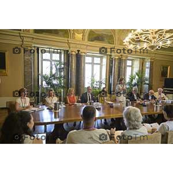 Tiziano Manzoni/LaPresse 22-7- 2025 Italia Cronaca Bergamo presentazione della dodicesima edizione di Food Film Fest che si terrà in Camera di Commercio di Bergamo Enrico Radicchi, Slow Food valli Orobiche Bassa Bergamasca;