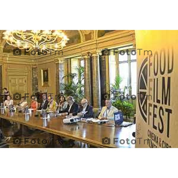 Tiziano Manzoni/LaPresse 22-7- 2025 Italia Cronaca Bergamo presentazione della dodicesima edizione di Food Film Fest che si terrà in Camera di Commercio di Bergamo Enrico Radicchi, Slow Food valli Orobiche Bassa Bergamasca;
