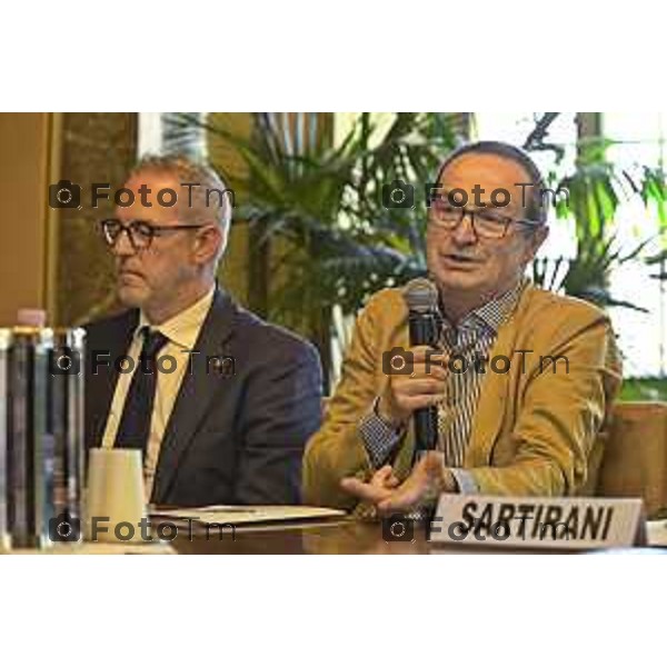 Tiziano Manzoni/LaPresse 22-7- 2025 Italia Cronaca Bergamo presentazione della dodicesima edizione di Food Film Fest che si terrà in Camera di Commercio di Bergamo Giovanni Zambonelli, Presidente Camera di Commercio di Bergamo;
