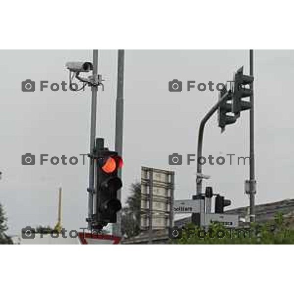 Tiziano Manzoni/LaPresse 25-07- 2027 Bergamo, Italia Cronaca Ciserano Rosso stop sulla Via Boltiere e Via Francesca