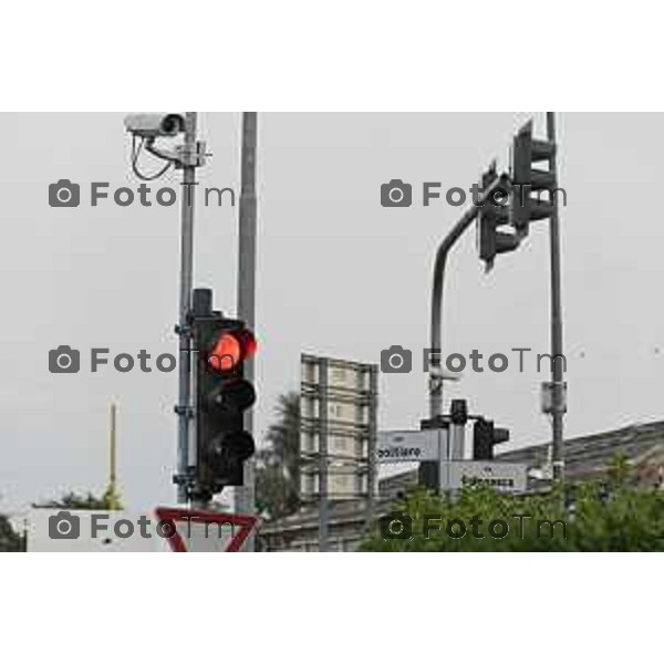 Tiziano Manzoni/LaPresse 25-07- 2027 Bergamo, Italia Cronaca Ciserano Rosso stop sulla Via Boltiere e Via Francesca