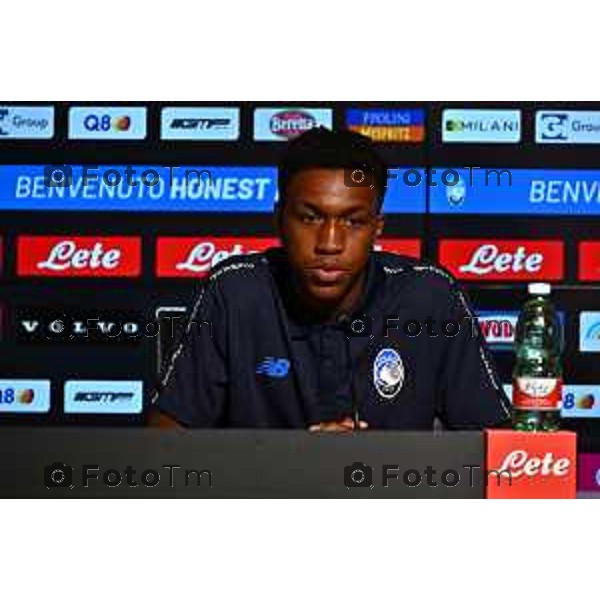 Tiziano Manzoni/LaPresse 30-5- 2025 Italia Cronaca Bergamo Zingonia Presentazione giocatore Atalanta Honest Ahanor
