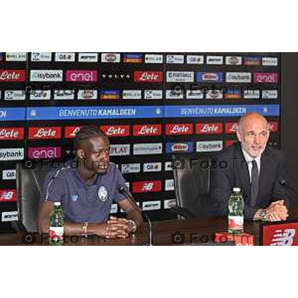 Tiziano Manzoni/LaPresse Bergamo, Italia SPORT Zingonia Centro Atalanta Calcio presentazione Kamaldeen Sulemana 2025/26