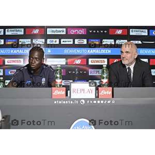 Tiziano Manzoni/LaPresse Bergamo, Italia SPORT Zingonia Centro Atalanta Calcio presentazione Kamaldeen Sulemana 2025/26
