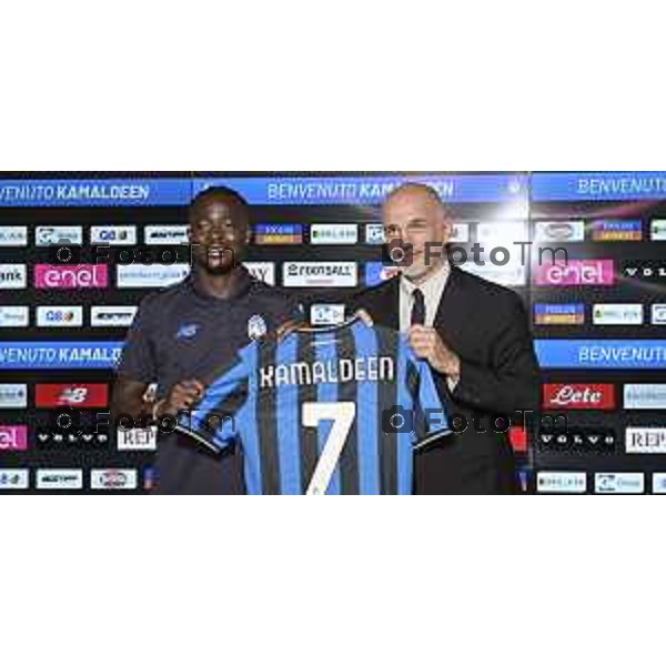 Tiziano Manzoni/LaPresse Bergamo, Italia SPORT Zingonia Centro Atalanta Calcio presentazione Kamaldeen Sulemana 2025/26