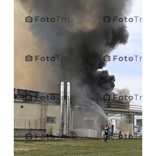 Tiziano Manzoni/LaPresse 14-8 2025 Italia Cronaca Bergamo Ghisalba BG incendio piscine dopo la fine dei lavori